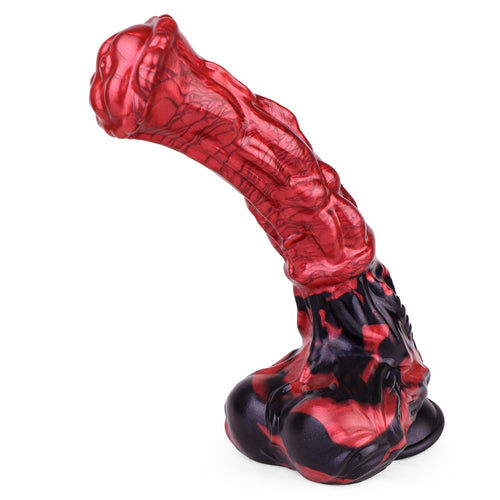 Enormous Horse Dildo Moltenax Red Flames 1114g alternate view
