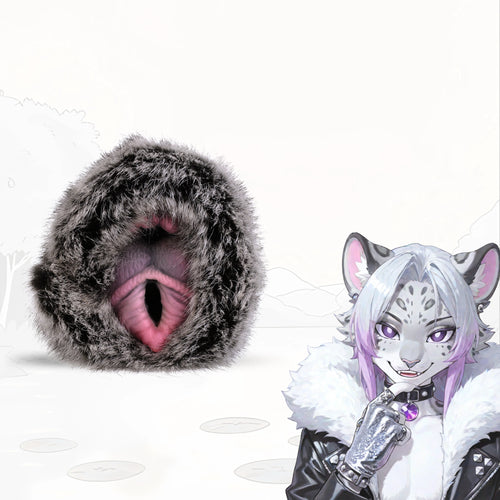 Furry Male Masturbator Velplux Grey Leopard Plush – main product shot