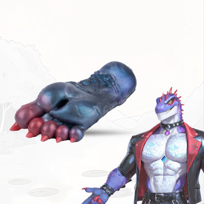 Dinosaur Paw Masturbator Draveth Steel Blue – lateral side view