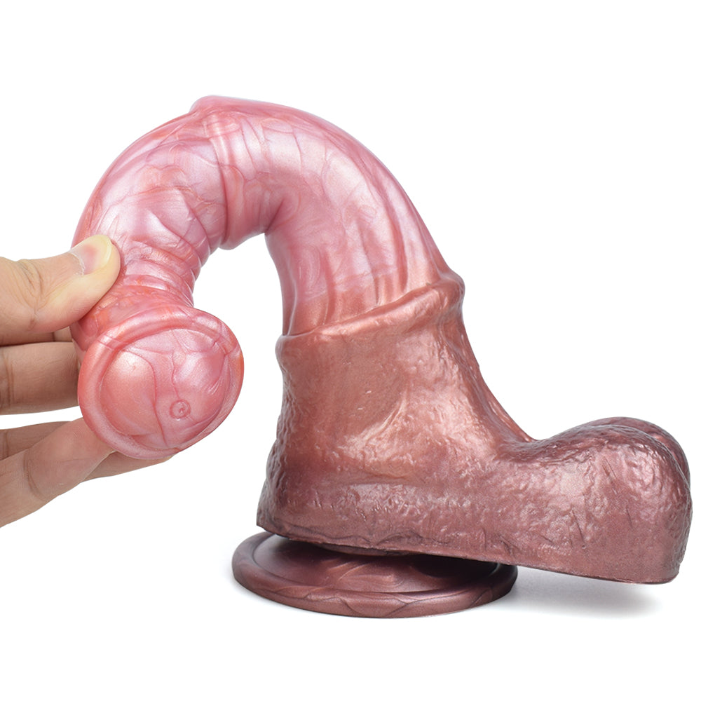 Realistic Horse Dildo Ferghana Sheath Testicles – size scale reference