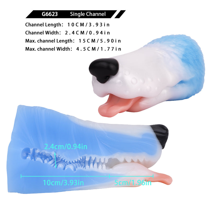 Dog Masturbator Canorix Animal Head Mouth Textured
