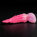 Modeus Fantasy Tentacle Dildo Peach Witch Silicone – side profile view