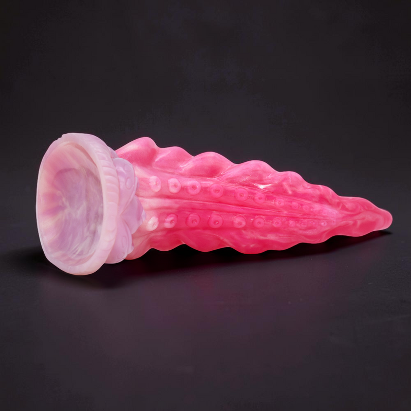 Modeus Fantasy Tentacle Dildo Peach Witch Silicone – interior channel view