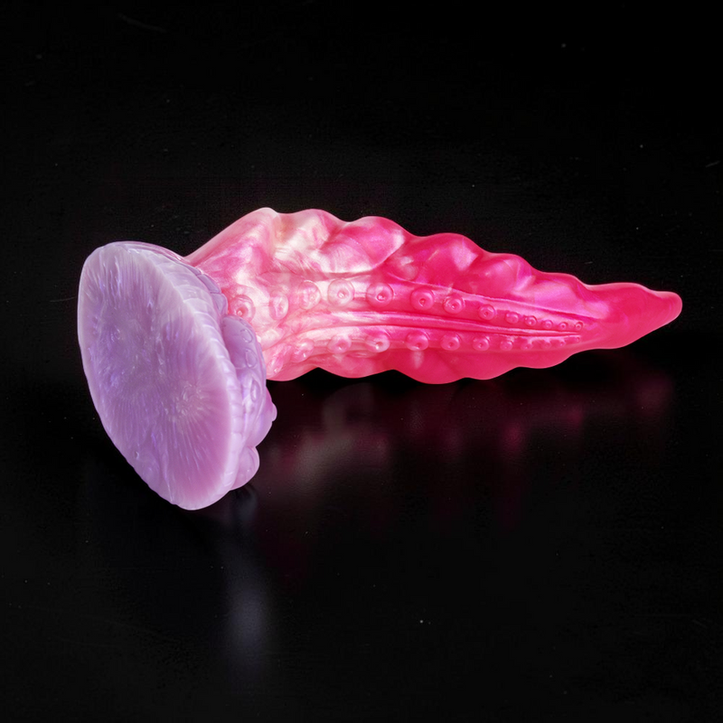 Modeus Fantasy Tentacle Dildo Peach Witch Silicone – three-quarter angle
