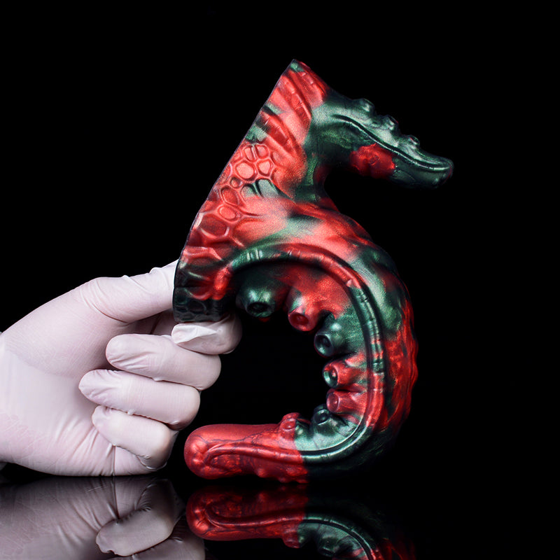 Eric Tentacle Fantasy Dildo Red Devil Silicone – three-quarter angle