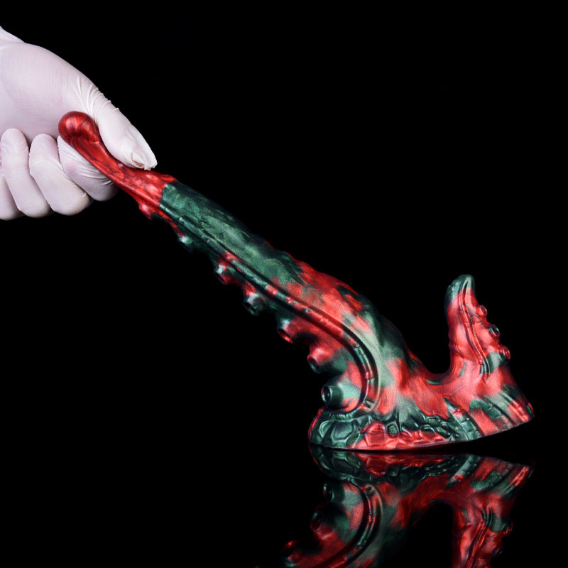 Eric Tentacle Fantasy Dildo Red Devil Silicone – bottom base view