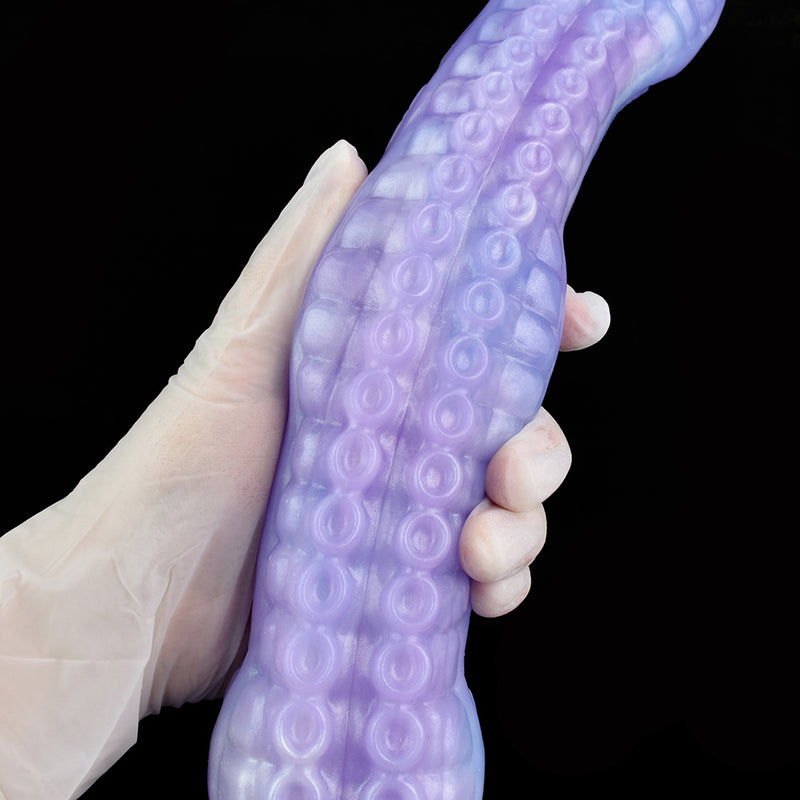 Monster Lord Octopus XL Tentacle Dildo Sea Jade – side profile view
