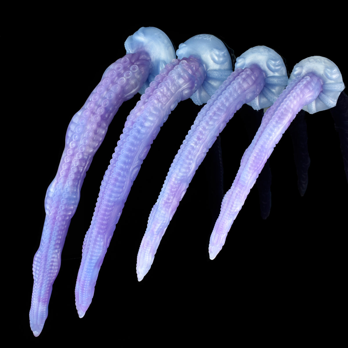 Monster Lord Octopus XL Tentacle Dildo Sea Jade – interior channel view