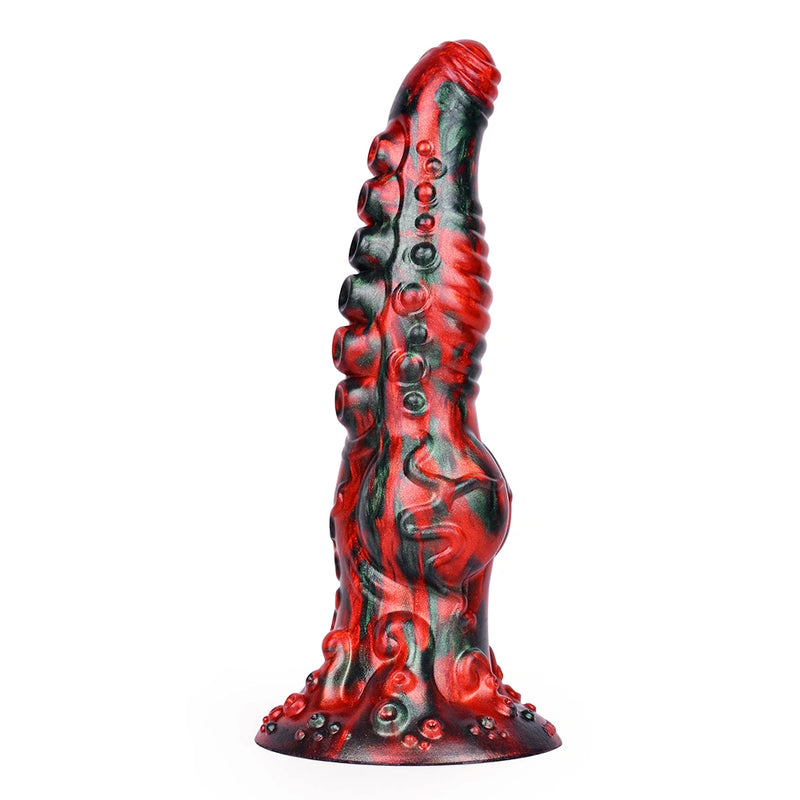 Monster Zenos Tentacle Dildo Red Devil Silicone – alternate angle view