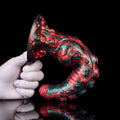 Monster Zenos Tentacle Dildo Red Devil Silicone – rear profile view