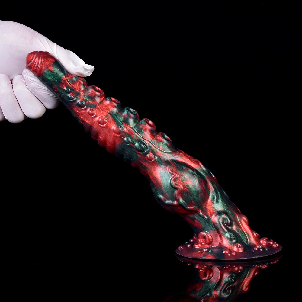 Monster Zenos Tentacle Dildo Red Devil Silicone – texture detail
