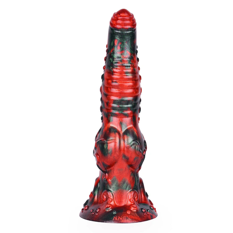 Monster Zenos Tentacle Dildo Red Devil Silicone – top view