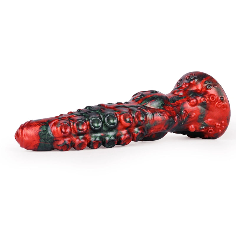 Monster Zenos Tentacle Dildo Red Devil Silicone – detail close-up