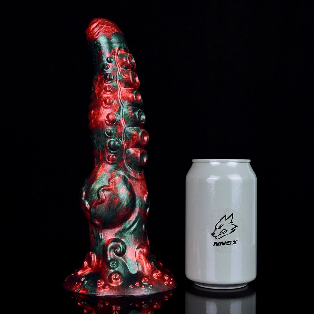 Monster Zenos Tentacle Dildo Red Devil Silicone – size scale reference