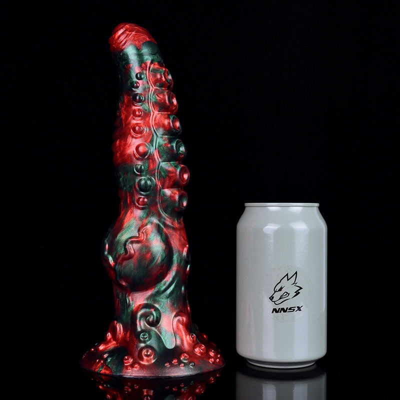 Monster Zenos Tentacle Dildo Red Devil Silicone – size scale reference