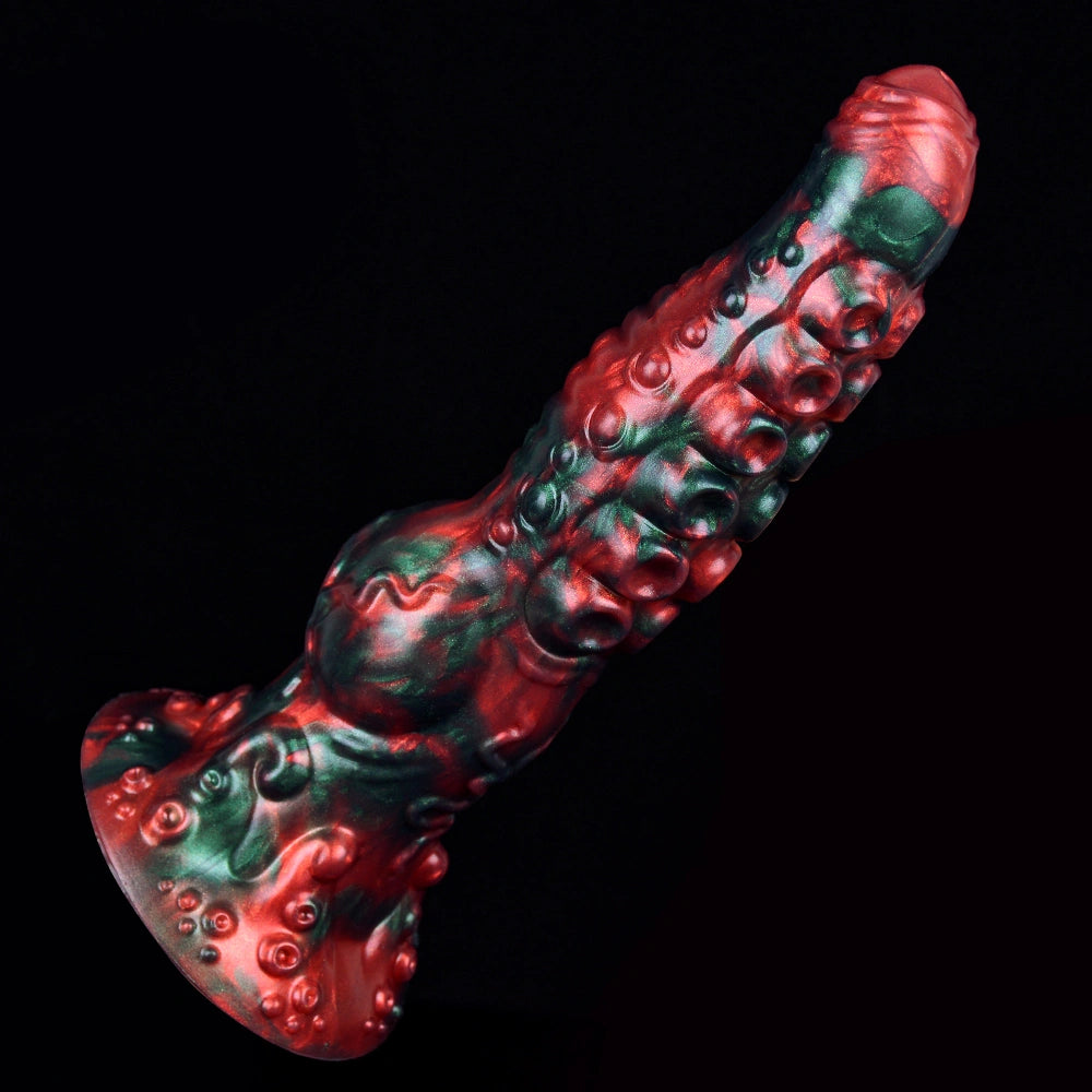 Monster Zenos Tentacle Dildo Red Devil Silicone – interior channel view