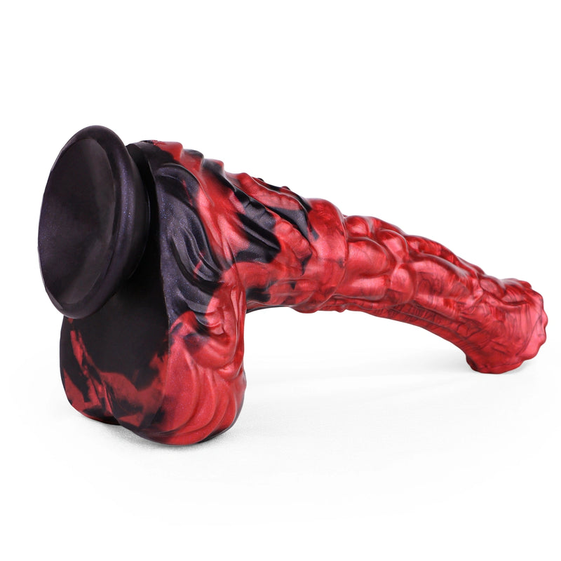 Enormous Horse Dildo Moltenax Red Flames 1114g – top view