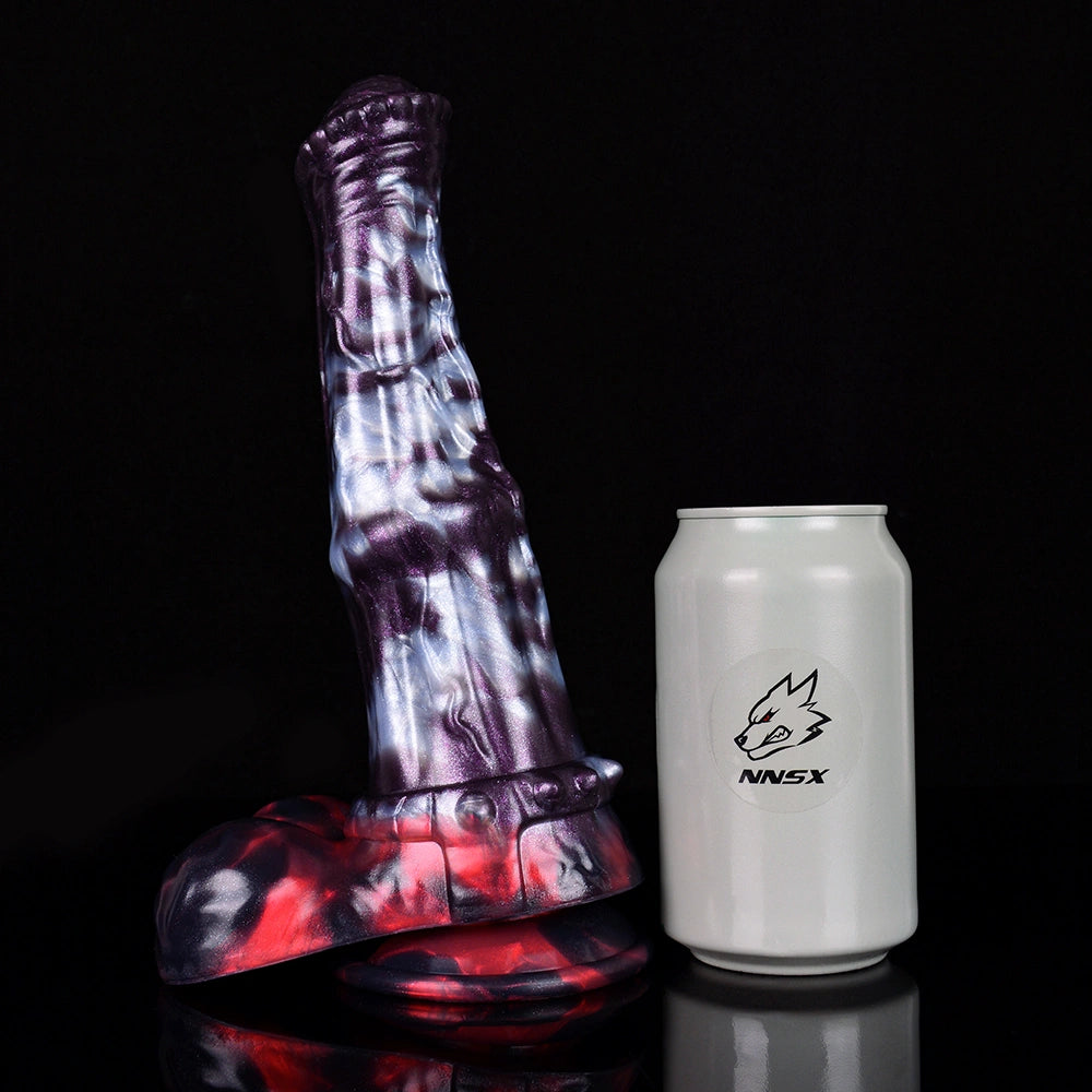 Horse Dildo Ridgemar Ribbed Shaft Dual Colorway – interior channel view