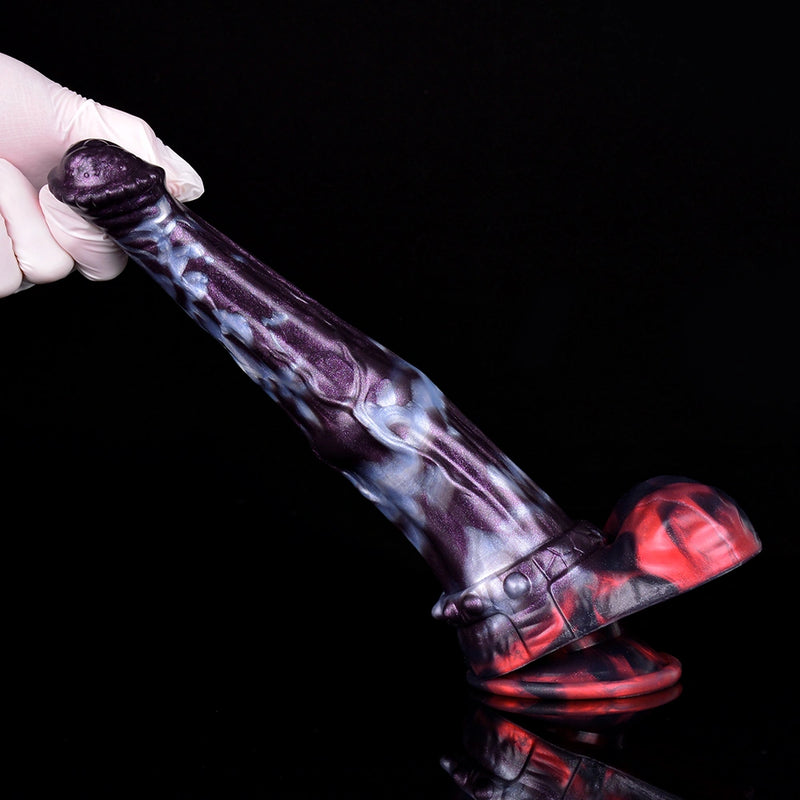 Horse Dildo Ridgemar Ribbed Shaft Dual Colorway – texture detail