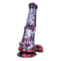 Horse Dildo Ridgemar Ribbed Shaft Dual Colorway – side profile view
