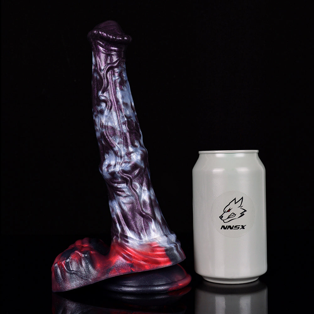 Horse Dildo Volcrest Dual Colorway Platinum – texture detail
