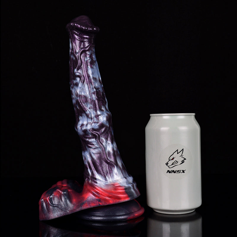 Horse Dildo Volcrest Dual Colorway Platinum – texture detail