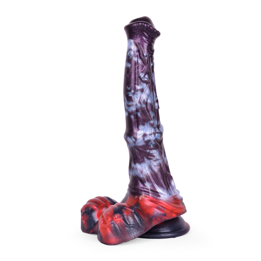 Horse Dildo Volcrest Dual Colorway Platinum – side profile view