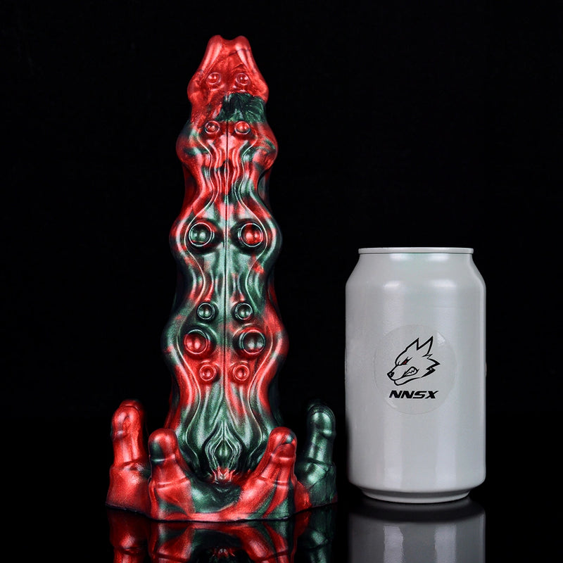 Cyril Tentacle Dragon Dildo Red Devil Silicone – texture detail