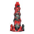 Cyril Tentacle Dragon Dildo Red Devil Silicone – three-quarter angle