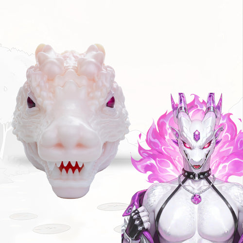 Dragon Masturbator Pallvex White Magenta Eye – rear view