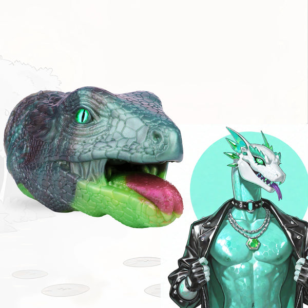 Lizard Masturbator Veldrix Emerald Bifid Tongue