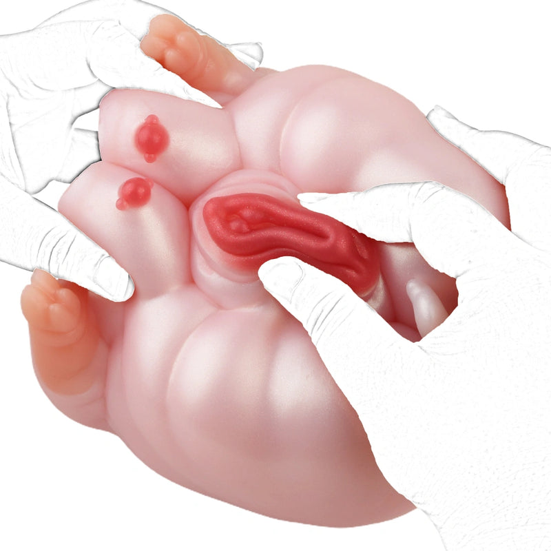 Lola Pink Heart Pig Dual Fantasy Buttocks – size scale reference