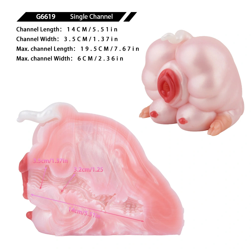 Lola Pink Heart Pig Dual Fantasy Buttocks – additional view