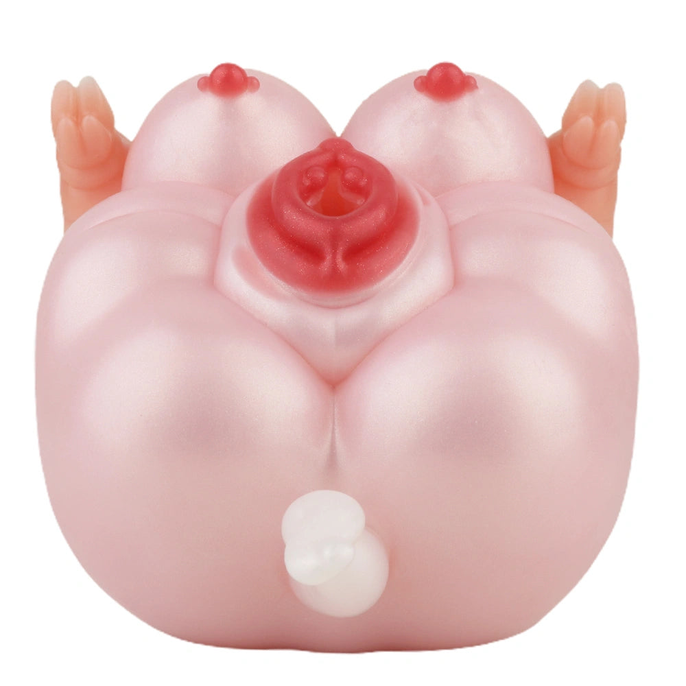 Lola Pink Heart Pig Dual Fantasy Buttocks – three-quarter angle