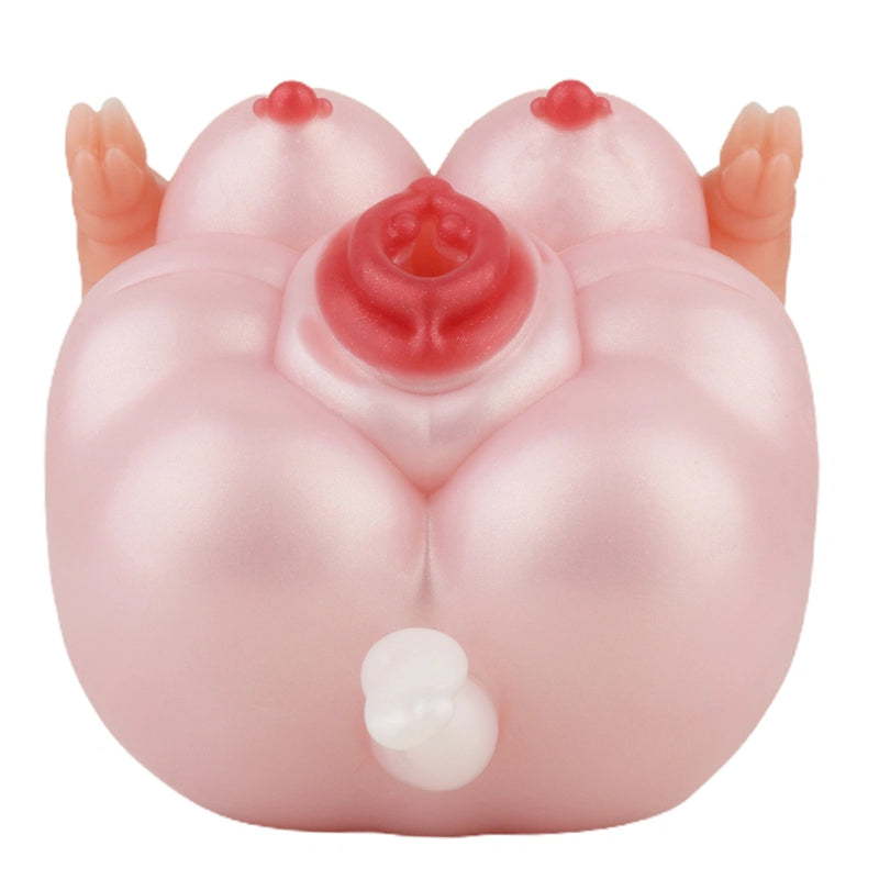 Lola Pink Heart Pig Dual Fantasy Buttocks – three-quarter angle