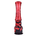 Big Horse Dildo Embervex Red Flames Triple Knot – detail close-up