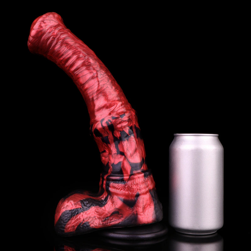 Big Horse Dildo Embervex Red Flames Triple Knot – packaging view