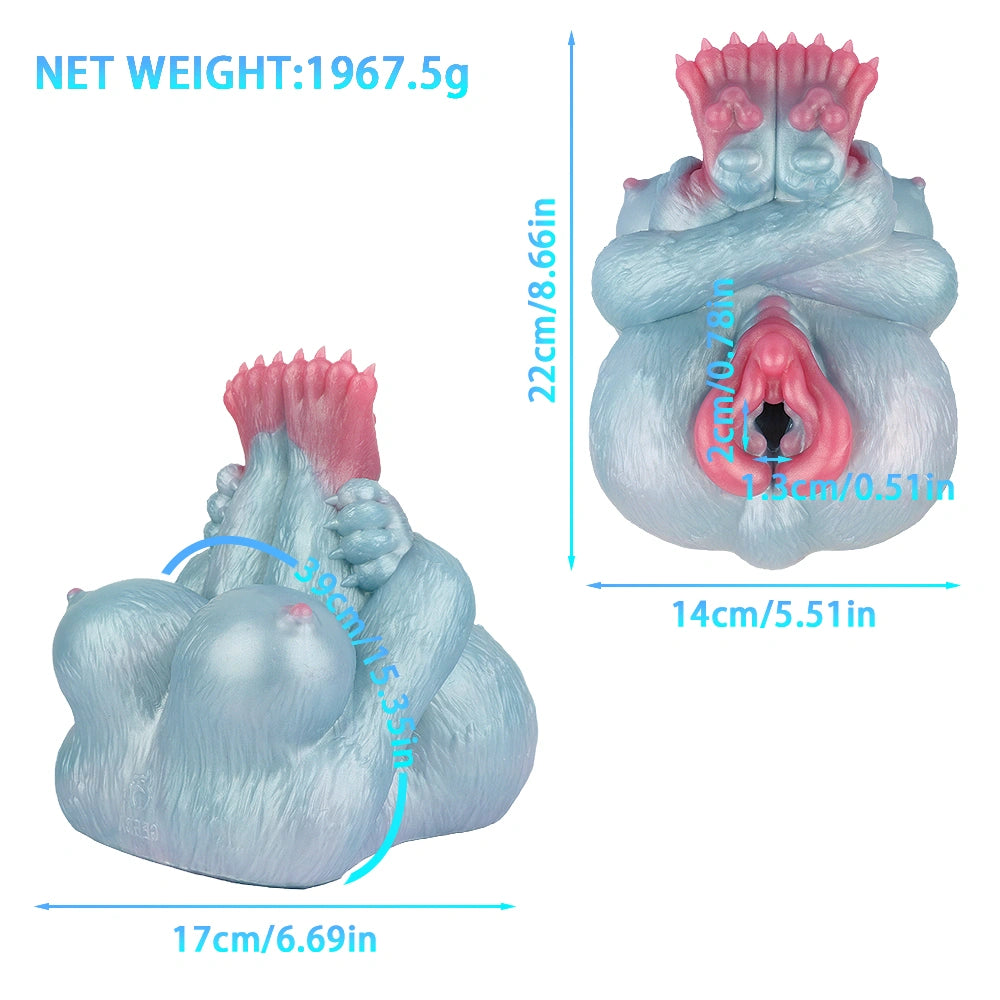 Butt Masturbator Spots Leopard Single Channel – size scale reference