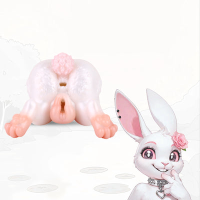 Blossom pink rabbit masturbator – silicone texture close-up