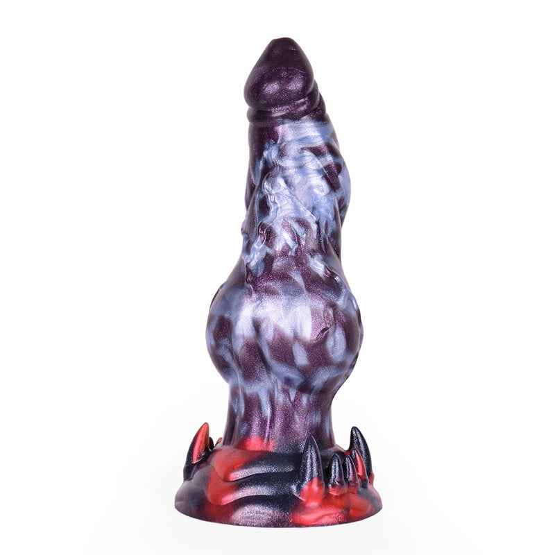 Knot Dildo Clavoor Compact Deep Violet Rounded – bottom base view