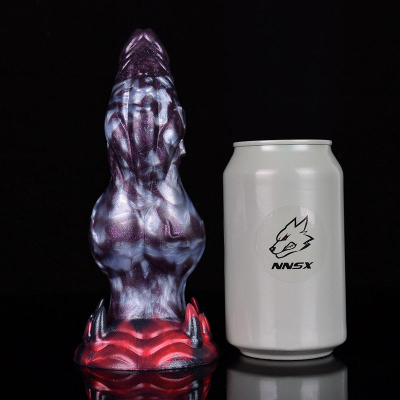 Knot Dildo Clavoor Compact Deep Violet Rounded – lateral side view