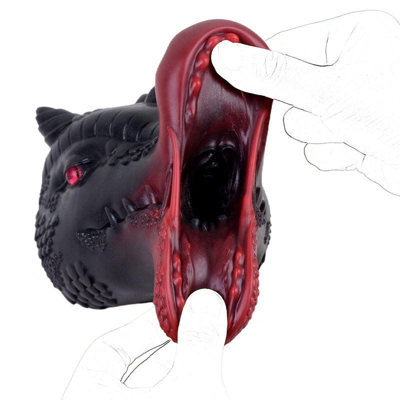 Dragon Masturbator Vornyx Black Blood Red Eye 6cm – interior channel view