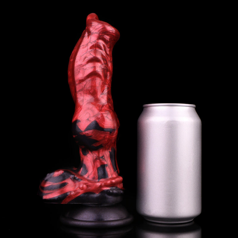 Knot Dildo Ignvoor Red Flames Double-Lobe Knot – interior channel view