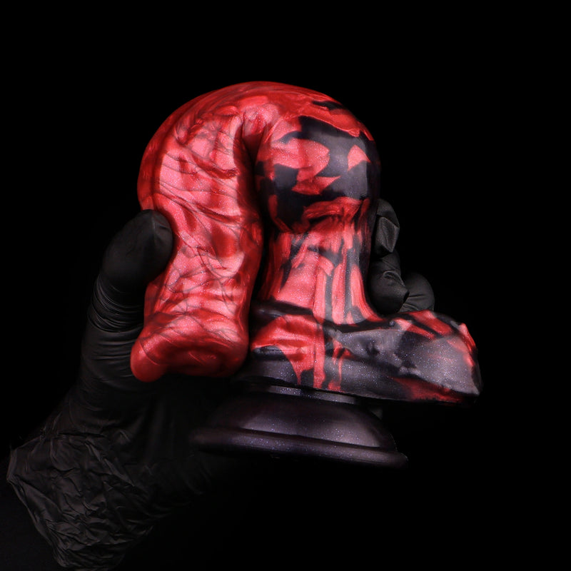 Knot Dildo Ignvoor Red Flames Double-Lobe Knot – detail close-up