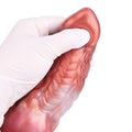 Knot Dildo Draevorn Copper Magenta Scale Spine – bottom base view