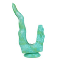 Dragon Dildo FANGVEX Bifid Tongue Jade Glow – rear view