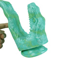 Dragon Dildo FANGVEX Bifid Tongue Jade Glow – close-up detail