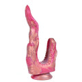 Dragon Dildo FANGVEX Bifid Tongue Jade Glow – lateral side view