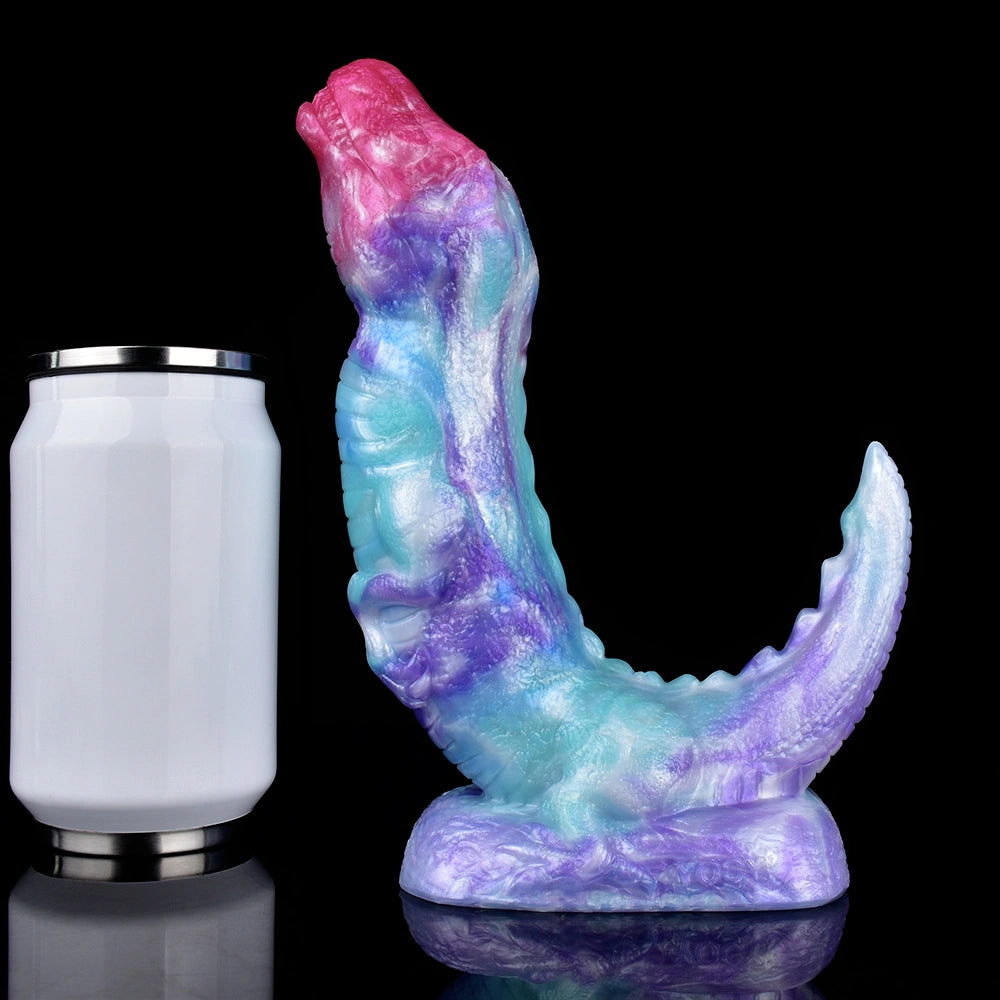 Dragon Dildo RAPTVEX Ice Dragon Platinum Silicone – top view