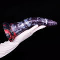 Dragon Dildo DRAKVEX Void Ember Platinum Silicone – bottom base view